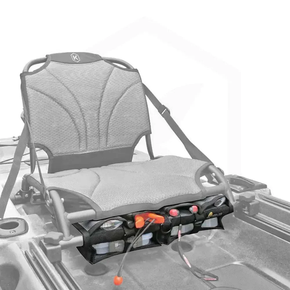 Fishing Kayak Crate - SPORTFUNSF カヤック収納袋ナイロンメッシュカヌーシートカヤックアクセサリー収納ツール調節可能なバックルストラップ付きカヤックアクセサリー