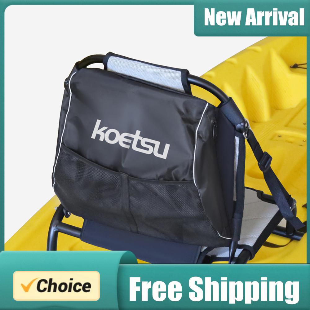 Fishing Kayak Crate - カヤックシートバック収納バッグ ストラップ付き カヤックチェアバッグ 大容量カヤックバッグ メッシュポーチ付き アウトドア用