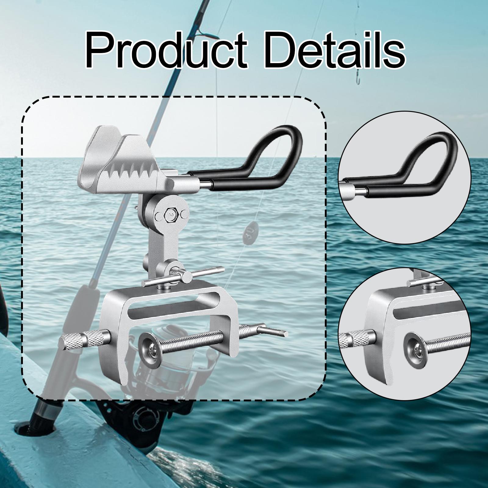 ボート用釣り竿ホルダー クランプ式 調整可能 アルミ合金製  - Fishing Kayak Rod Holder のレビューと価格