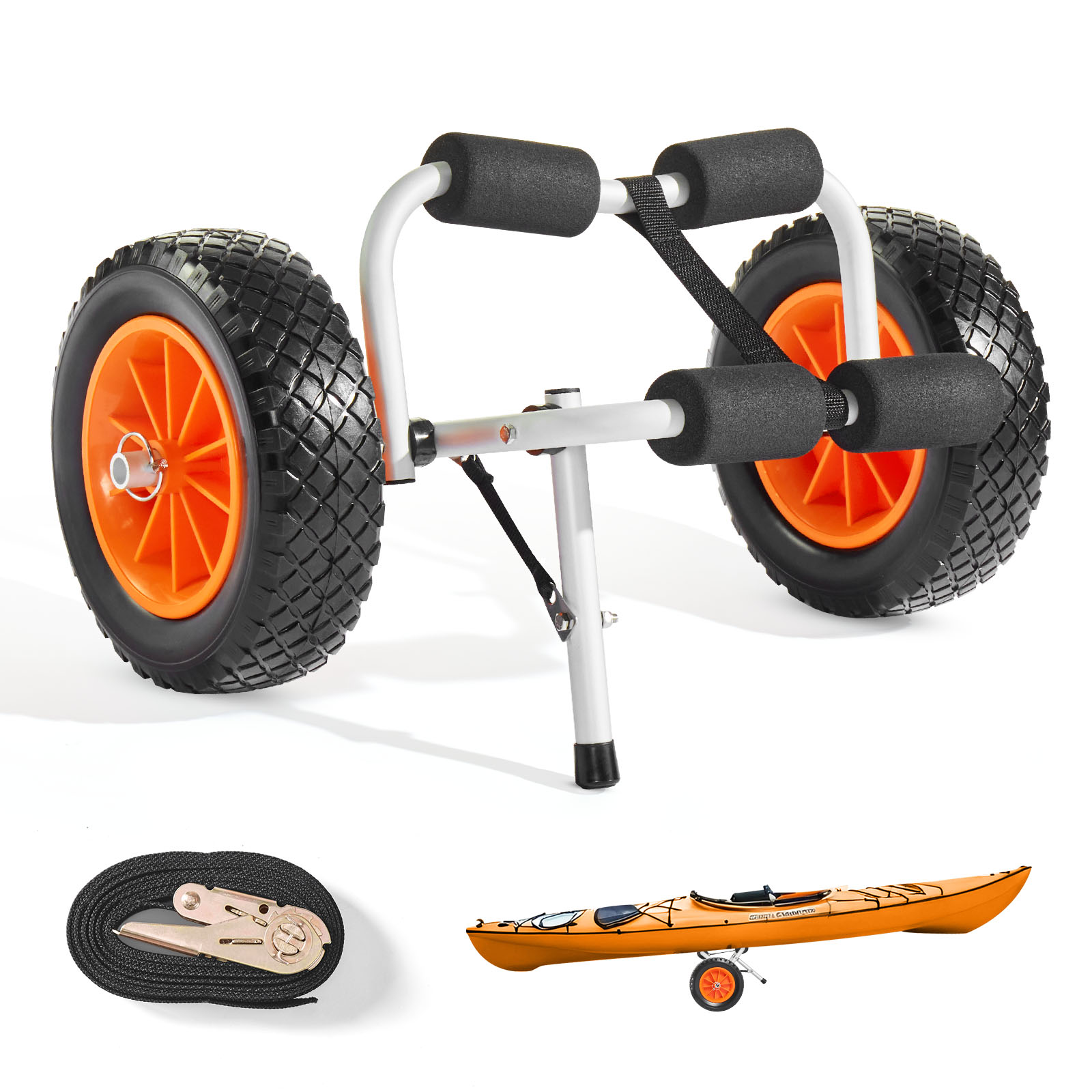 SucceBuy 200ポンド カヤックカート 折りたたみ式 - Fishing Kayak Crate のレビューと価格
