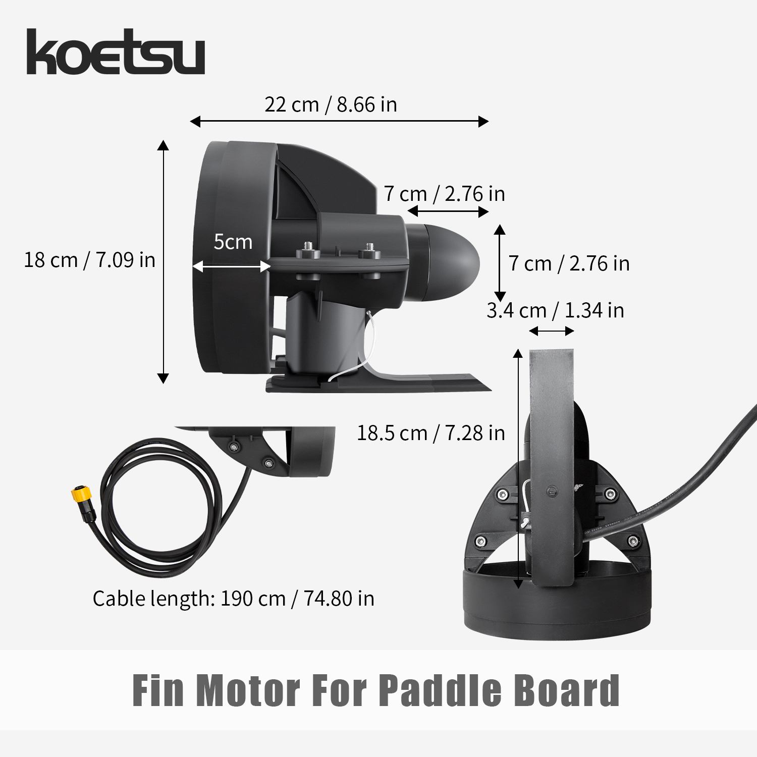 KOETSU パドルボード水中推進装置、モーター、コンパクト - Fishing Kayak Crate のレビューと価格