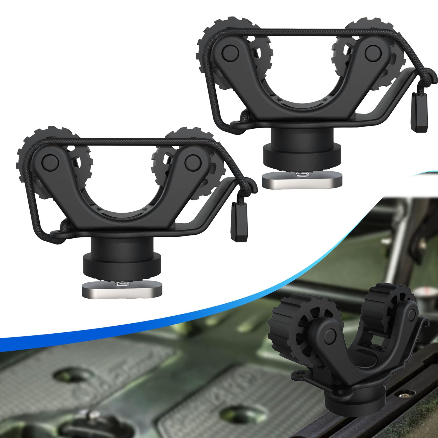 カヤックレールパドルホルダー カヤックトラックマウントアクセ - Fishing Kayak Anchor のレビューと価格