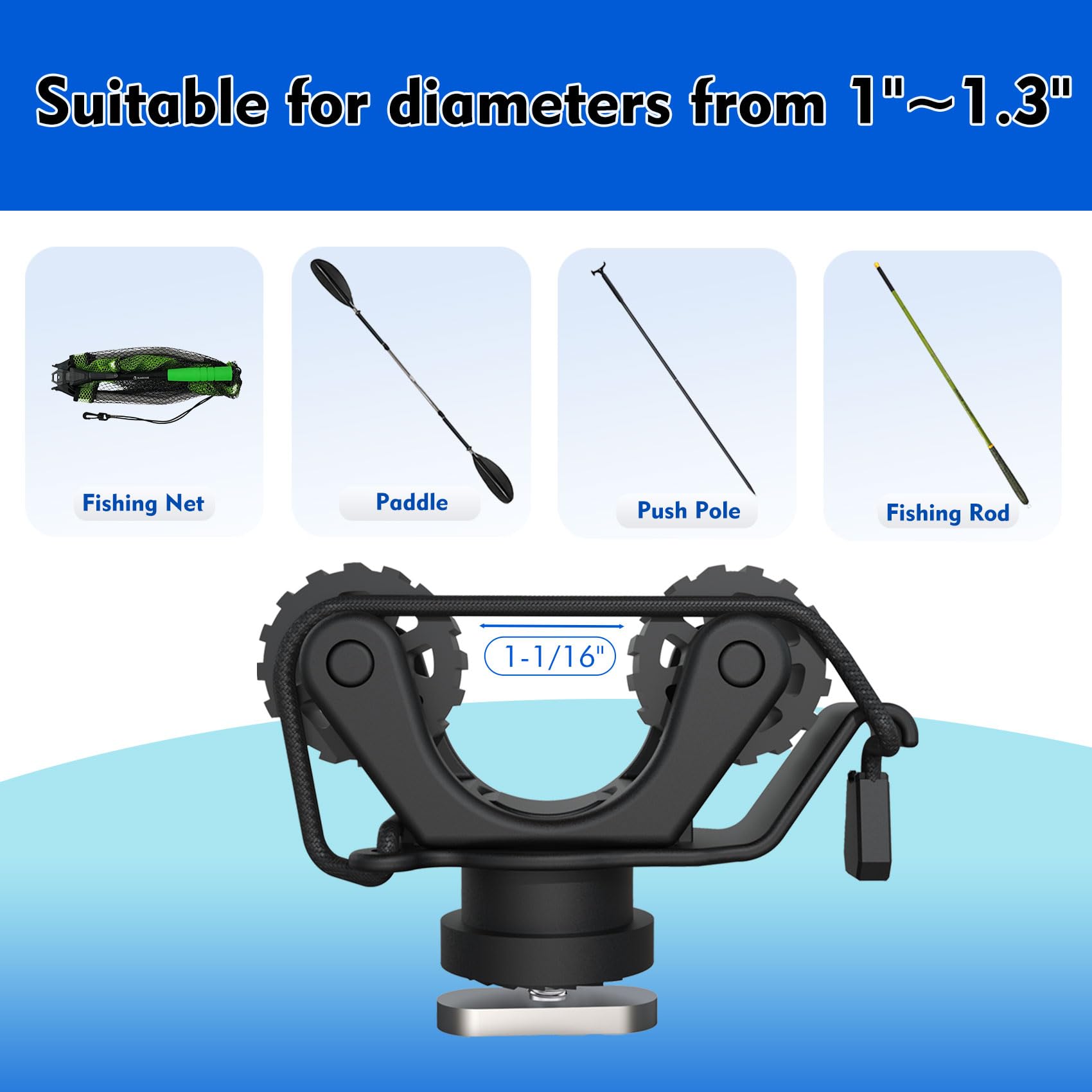 カヤックレールパドルホルダー カヤックトラックマウントアクセ - Fishing Kayak Anchor のレビューと価格